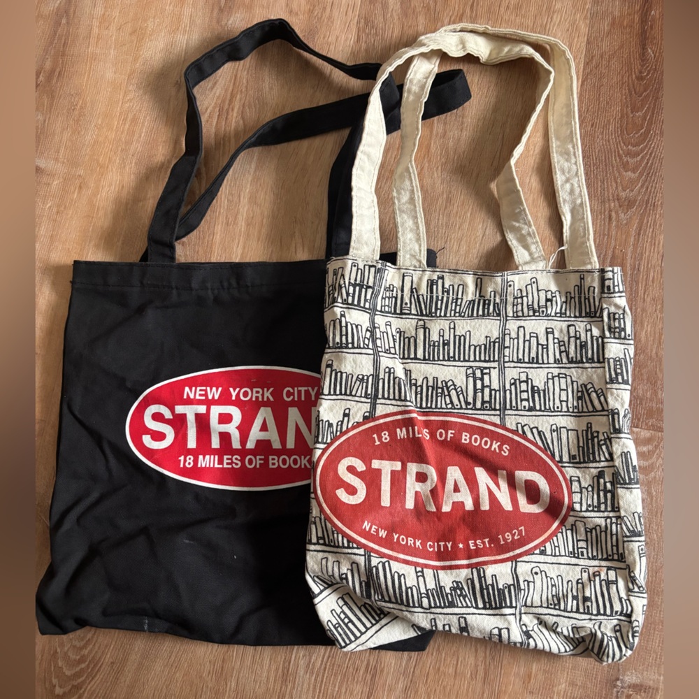 Strand Black and Cream Tote Bag Set